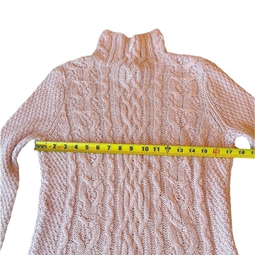 Lauren Ralph Lauren Sweater Mock Turtleneck Cable Knit Tunic Womens Size Medium - Picture 9 of 10